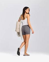 SoftMotion™ Strappy Tank Top with Built in Bra Shelf | White