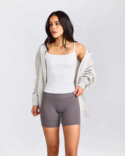 SoftMotion™ Strappy Tank Top with Built in Bra Shelf | White
