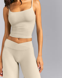 SoftMotion™ Wrap Straight Leg Pants | Oatmeal
