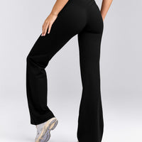 UnifiedMove™ Wrap Flared Pants with Reflective Logo | Black