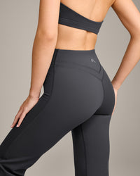 UnifiedMove Wrap Flared Bottoms with Reflective Logo | Coal