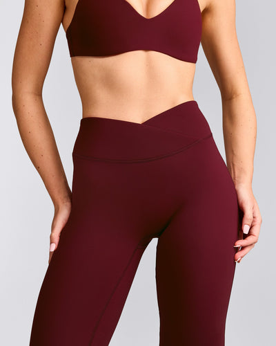 UnifiedMove™ Wrap Flared Bottoms with Reflective Logo | Rosewood