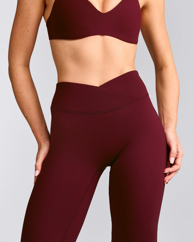 UnifiedMove™ Wrap Flared Bottoms with Reflective Logo | Rosewood