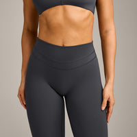 UnifiedMove High Waisted Leggings with Reflective Logo | Coal