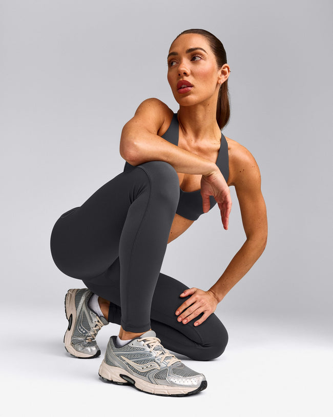 UnifiedMove™ High Waisted Pocket Leggings with Reflective Logo | Coal