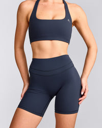 UnifiedMove™ High Waisted Shorts 6" with Reflective Logo | True Blue