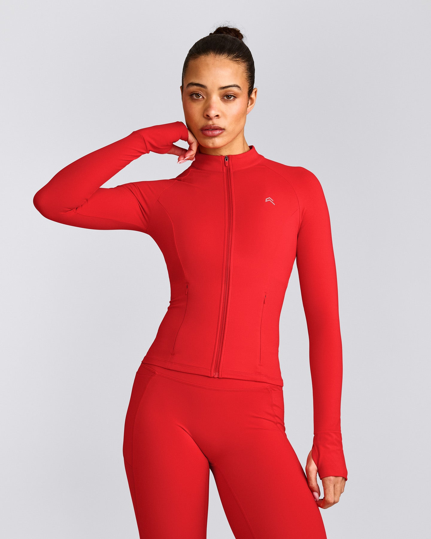 UnifiedMove™ Jacket with Reflective Logo | Muscle Mommy Red