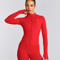 UnifiedMove™ Jacket with Reflective Logo | Muscle Mommy Red