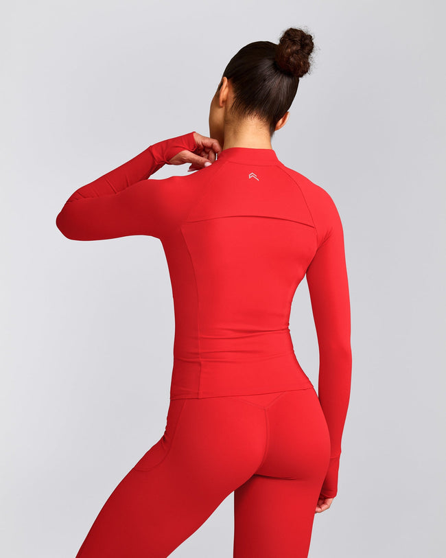 UnifiedMove™ Jacket with Reflective Logo | Muscle Mommy Red