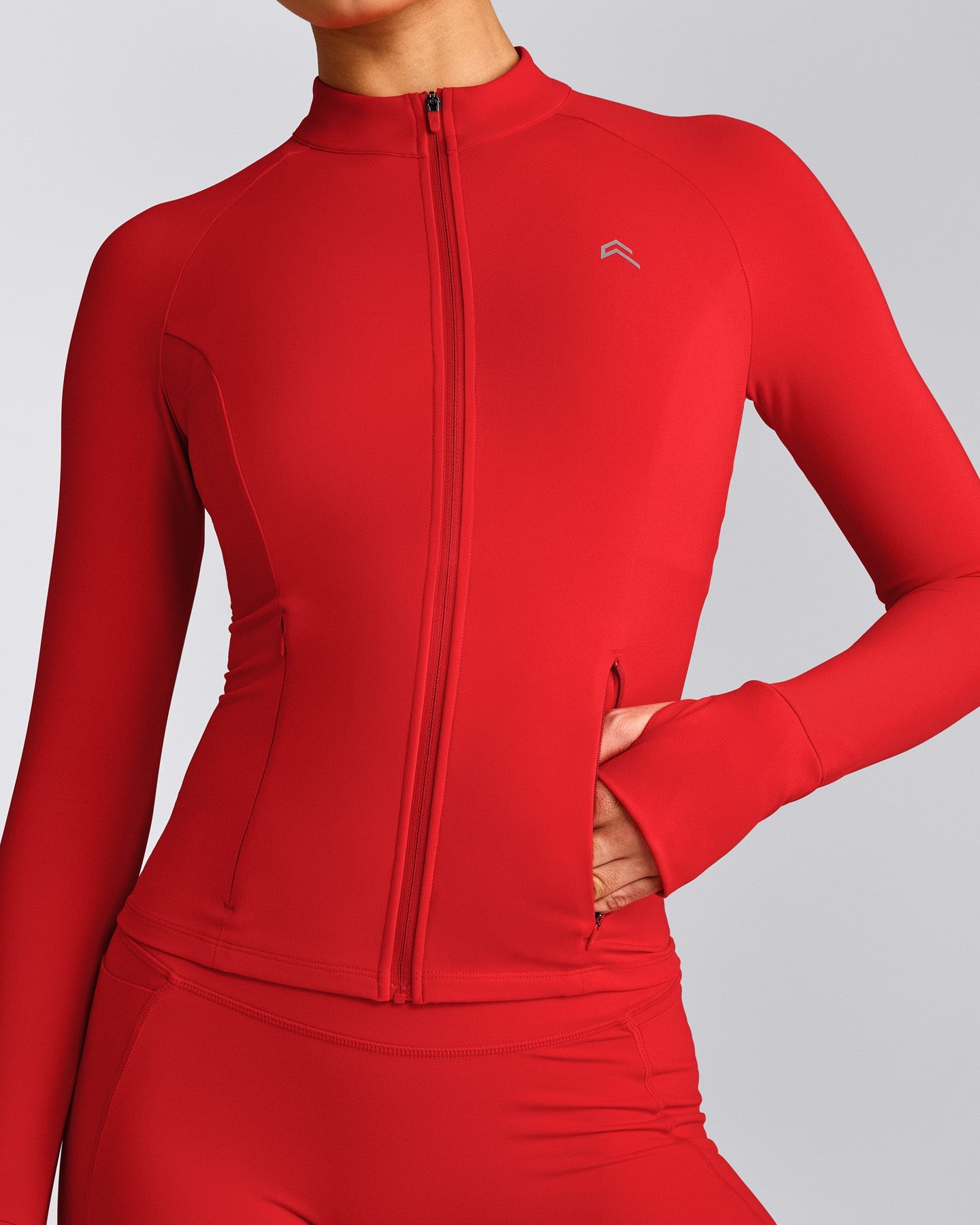UnifiedMove™ Jacket with Reflective Logo | Muscle Mommy Red
