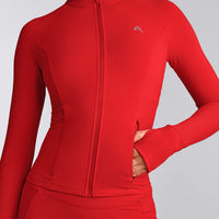 UnifiedMove™ Jacket with Reflective Logo | Muscle Mommy Red