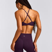 UnifiedMove™ Micro Bralette with Reflective Logo | Blackberry Purple