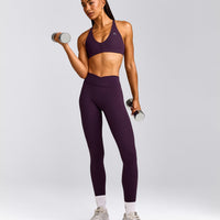 UnifiedMove™ Micro Bralette with Reflective Logo | Blackberry Purple