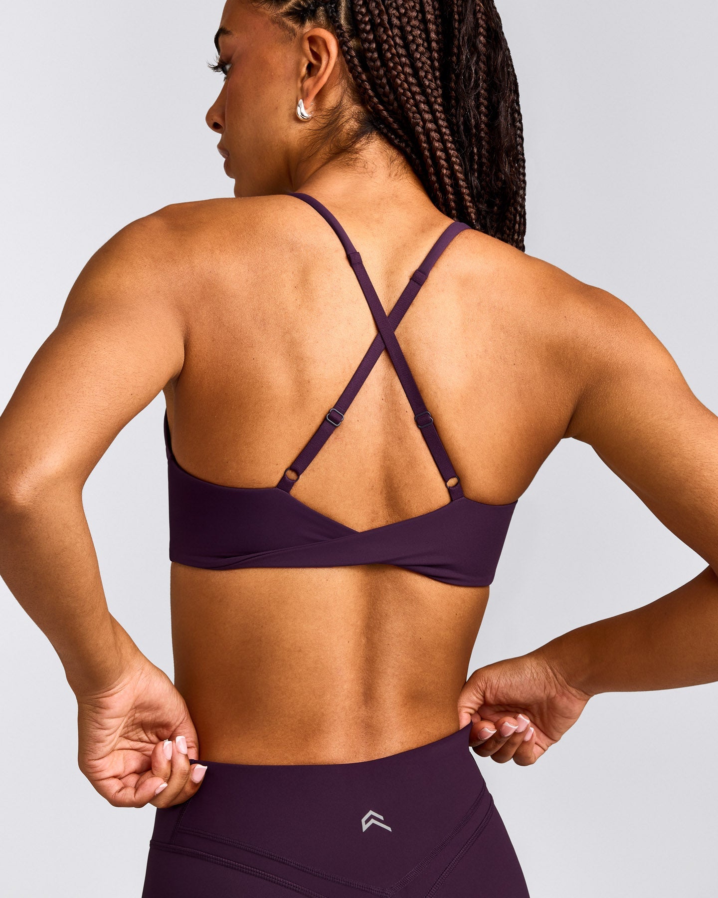 UnifiedMove™ Micro Bralette with Reflective Logo | Blackberry Purple
