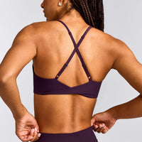 UnifiedMove™ Micro Bralette with Reflective Logo | Blackberry Purple