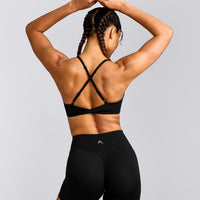 UnifiedMove™ Micro Bralette with Reflective Logo | Black