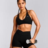 UnifiedMove™ Micro Bralette with Reflective Logo | Black