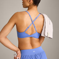 UnifiedMove™ Micro Bralette with Reflective Logo | Glaucous Blue