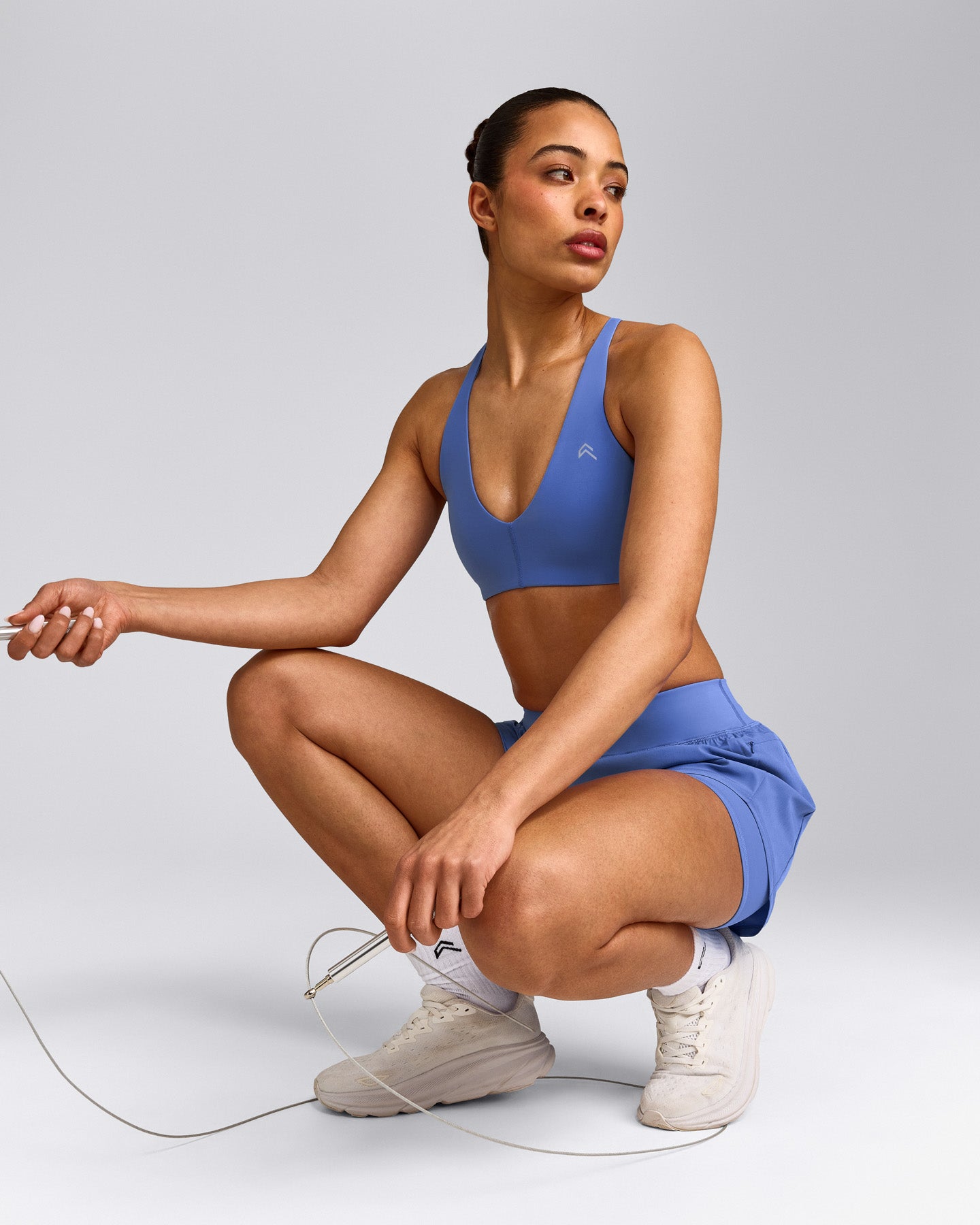 UnifiedMove™ Micro Bralette with Reflective Logo | Glaucous Blue