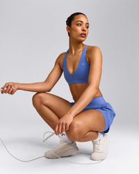 UnifiedMove™ Micro Bralette with Reflective Logo | Glaucous Blue