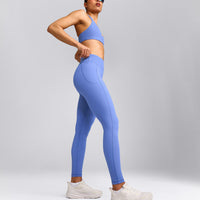 UnifiedMove™ Pocket Leggings with Bonding with Reflective Logo | Glaucous Blue