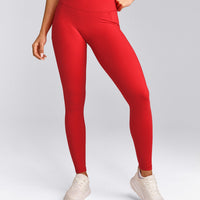 UnifiedMove™ Pocket Leggings with Bonding with Reflective Logo | Muscle Mommy Red