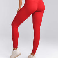 UnifiedMove™ Pocket Leggings with Bonding with Reflective Logo | Muscle Mommy Red