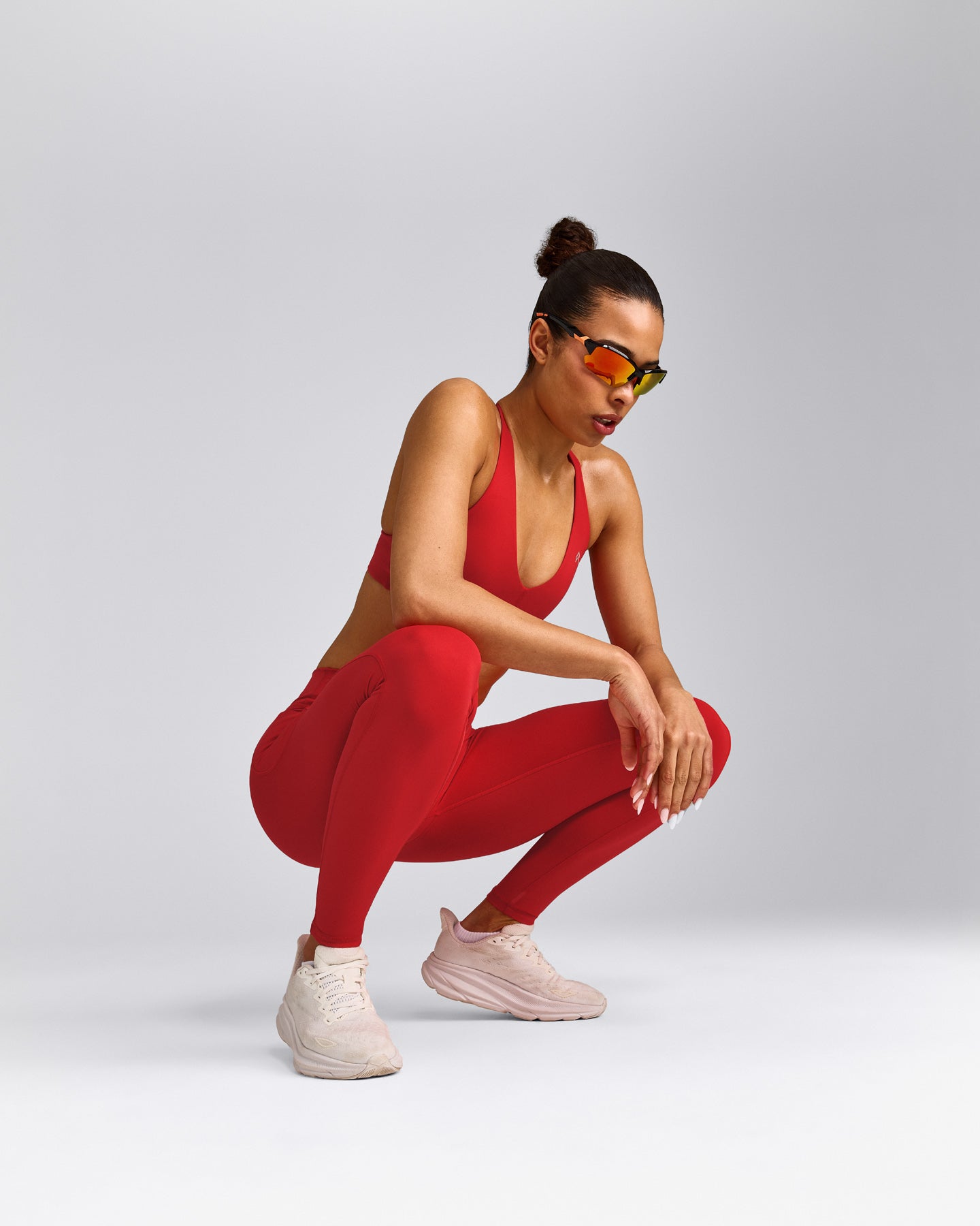 UnifiedMove™ Pocket Leggings with Bonding with Reflective Logo | Muscle Mommy Red