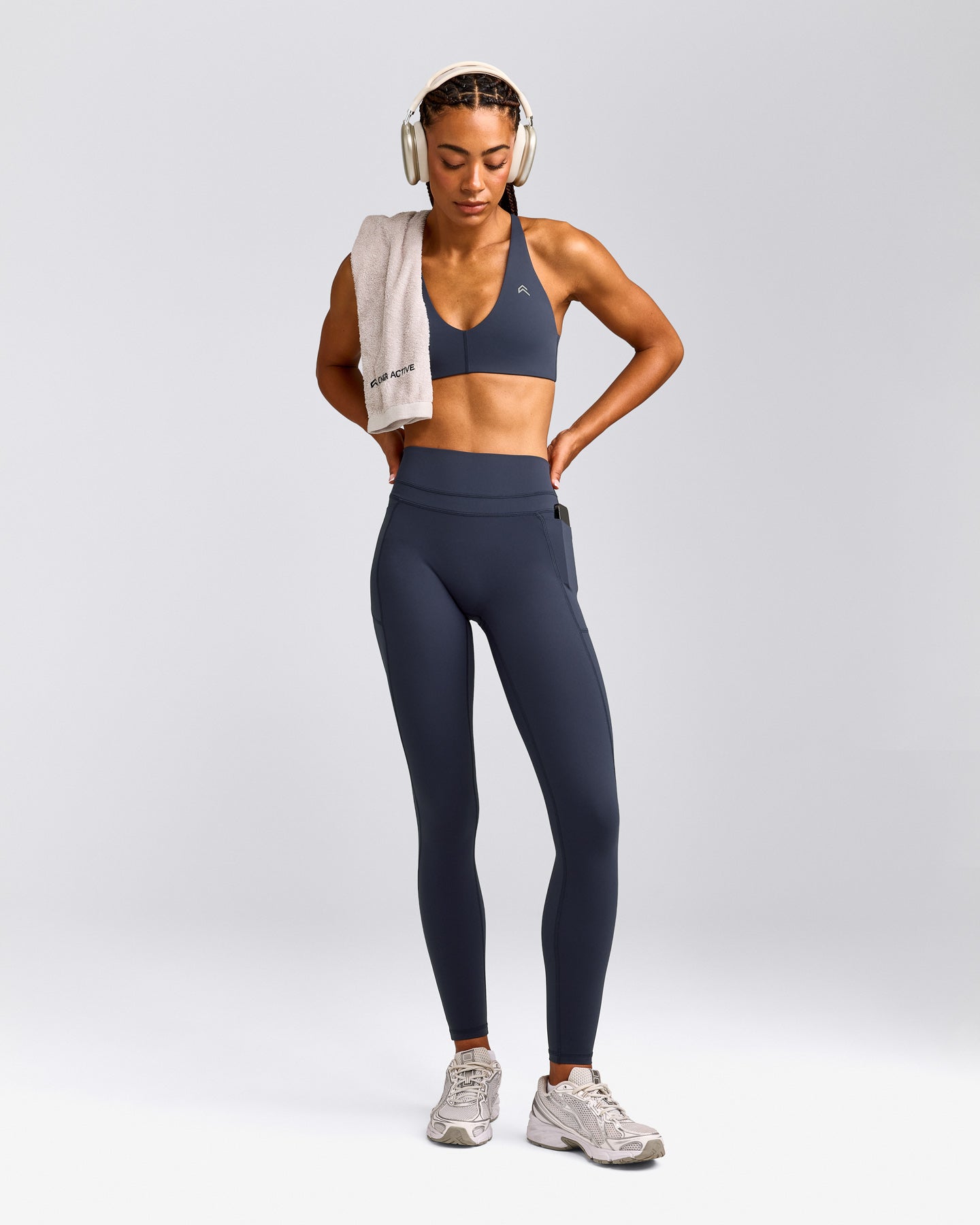 UnifiedMove™ High Waisted Pocket Leggings with Reflective Logo | True Blue