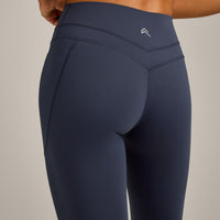 UnifiedMove High Waisted Pocket Leggings with Reflective Logo | True Blue