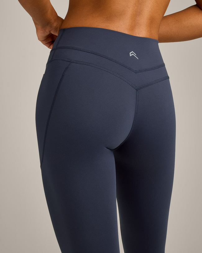 UnifiedMove High Waisted Pocket Leggings with Reflective Logo | True Blue
