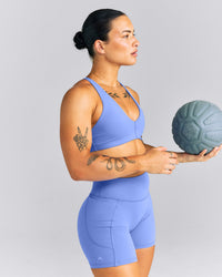 UnifiedMove™ High Waisted Pocket Shorts with Bonding New Branding | Glaucous Blue