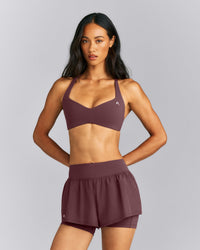 UnifiedMove™ T Back Minimal Bralette | Velvet Mocha