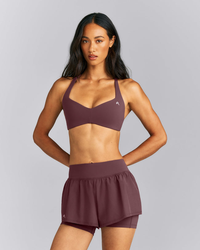 UnifiedMove™ T Back Minimal Bralette | Velvet Mocha