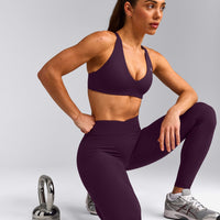 UnifiedMove™ Wrap Leggings with Reflective Logo | Blackberry Purple