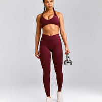 UnifiedMove™ Wrap Leggings with Reflective Logo | Rosewood