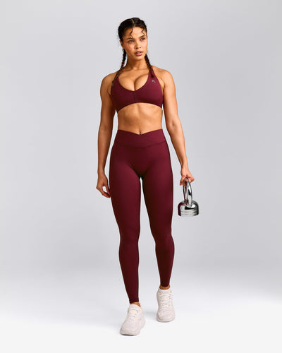 UnifiedMove™ Wrap Leggings with Reflective Logo | Rosewood