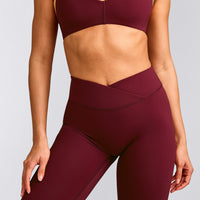 UnifiedMove™ Wrap Leggings with Reflective Logo | Rosewood