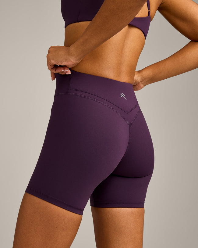 UnifiedMove Wrap Shorts 6" with Reflective Logo | Blackberry Purple