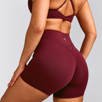 UnifiedMove™ Wrap Shorts 6" with Reflective Logo | Rosewood