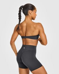 Unified Micro Bandeau Bralette | Coal