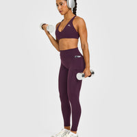 UnifiedMove High Waisted Pocket Leggings | Blackberry Purple