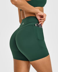 Unified High Waisted Pocket Shorts 6" | Racing Green