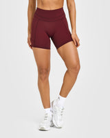Unified High Waisted Pocket Shorts 6" | Rosewood