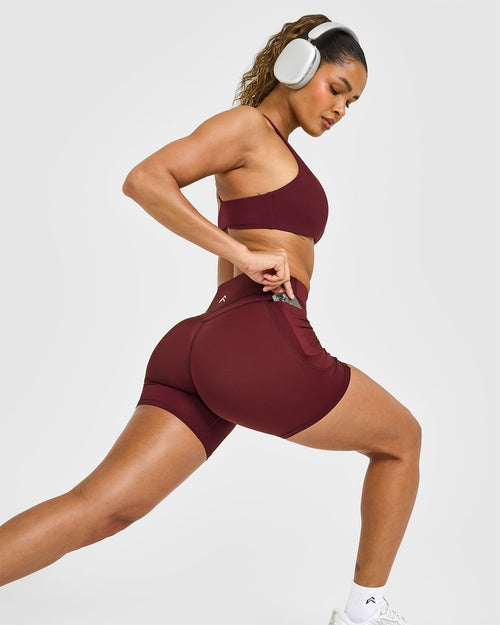 Unified High Waisted Pocket Shorts 6" | Rosewood