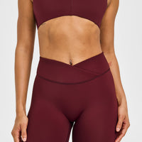 UnifiedMove™ Wrap Leggings White Logo | Rosewood
