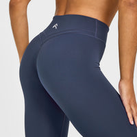 UnifiedMove™ Wrap Leggings White Logo | True Blue