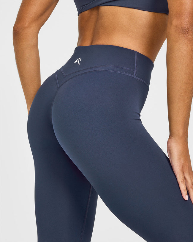 UnifiedMove™ Wrap Leggings White Logo | True Blue