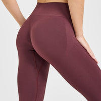 EnhanceLift™ Seamless Leggings with White Logo | Velvet Mocha