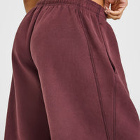 Foundations Oversized Cuffed Joggers with Oner Embroidery | Washed Velvet Mocha